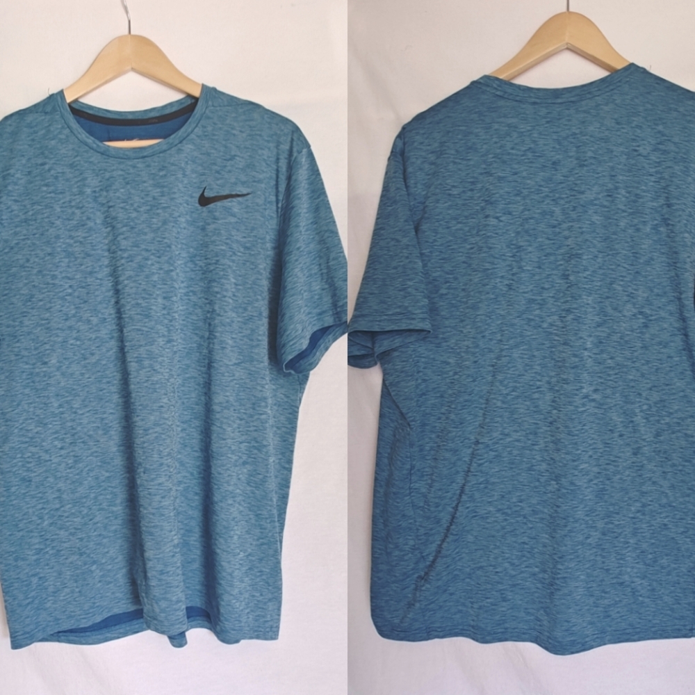 Nike Breathe Training Top Shirt Tee Blue XL 832835-483 Short Sleeve Hyper Dry - Picture 1 of 8